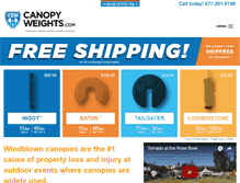 Tablet Screenshot of canopyweights.com